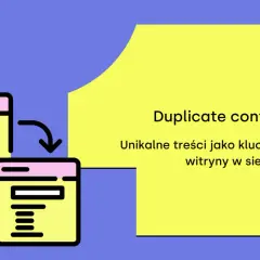 Jak sprawdzić duplicate content? Ikony symbolizują kopiowanie treści. Unikalne teksty to klucz do sukcesu w sieci.