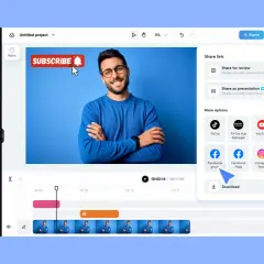 Chcesz wiedzieć, czy można udostępniać filmy z YouTube na Facebooku? Ten edytor wideo pokazuje opcje udostępniania, w tym na Facebooka.