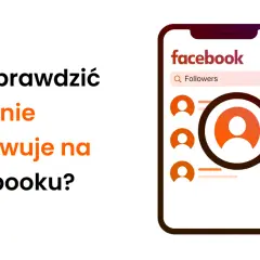 Jak sprawdzić na Facebooku kto mnie obserwuje? Grafika pokazuje ikonę lupy nad listą profili, sugerując wyszukiwanie obserwujących.