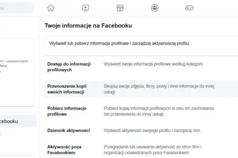 Ustawienia Facebooka: Centrum kont, Dane osobowe. Tu dowiesz się, jak zmienić nazwisko na Facebooku.