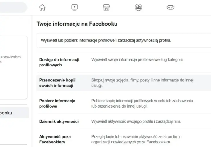 Ustawienia Facebooka: Centrum kont, Dane osobowe. Tu dowiesz się, jak zmienić nazwisko na Facebooku.