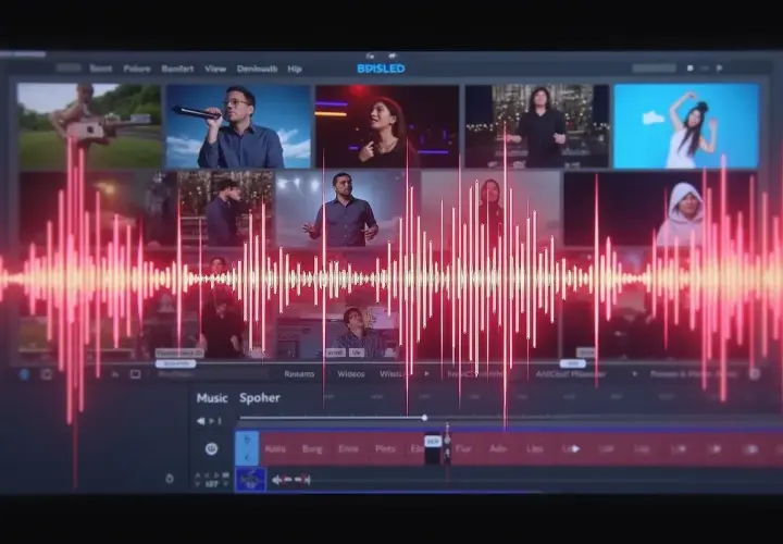 Edytor wideo z wizualizacją fali dźwiękowej. Dowiedz się, jak dodać muzykę do zdjęcia na Facebooku, tworząc dynamiczne klipy.