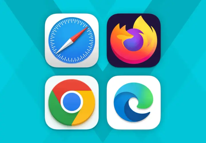Ikony przeglądarek Safari, Firefox, Chrome i Edge. Która przeglądarka najszybsza? Sprawdźmy!