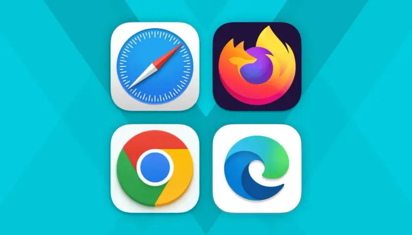 Ikony przeglądarek Safari, Firefox, Chrome i Edge. Która przeglądarka najszybsza? Sprawdźmy!
