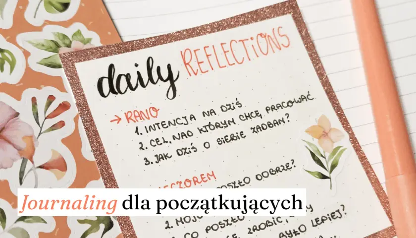 Journaling dla początkujących: jak ustawić blog osobisty na Instagramie. Notatki z refleksjami i kwiatowe naklejki.