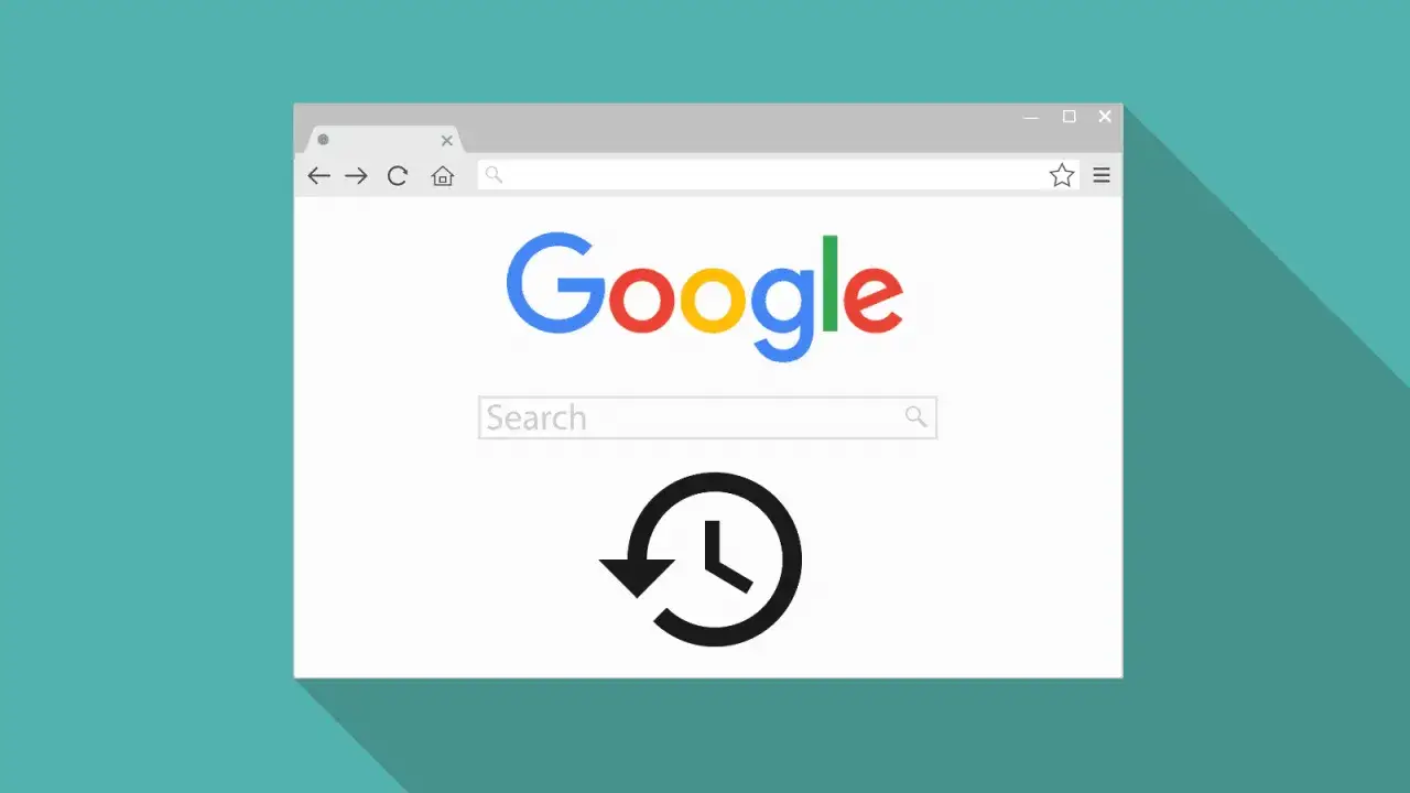 Ikona zegara z strzałką symbolizuje, jak sprawdzić historię przeglądarki Google.